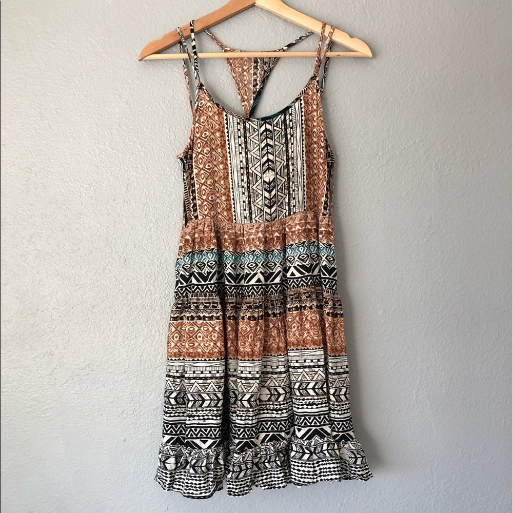 Patrons of Peace Aztec Babydoll Dress w Open Back